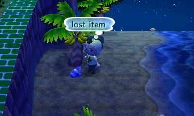 Finding a lost item on the beach.