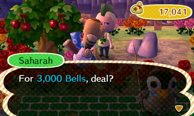 Saharah: For 3,000 bells, deal?