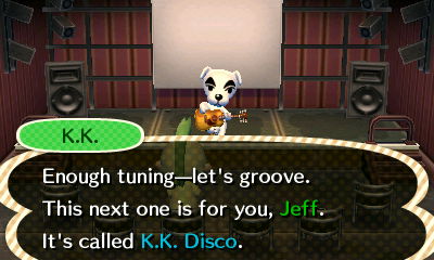 K.K.: Enough tuning--let's groove. This next one is for you, Jeff. It's called K.K. Disco.
