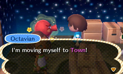 Octavian: I'm moving myself to Town!