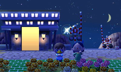 Merka and I watch the meteor shower.