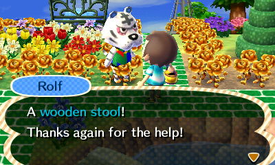 Rolf: A wooden stool! Thanks again for the help!