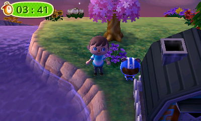 Agent S hiding behind a house.