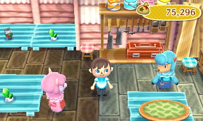 Cyrus makes a pizza.