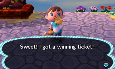 Sweet! I got a winning ticket!
