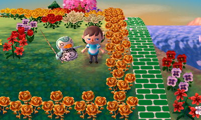 Sprinkle struggling in a pitfall.