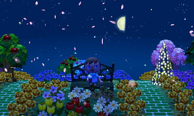 Drinking coffee on my bench.