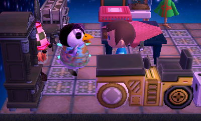 Aurora takes her medicine.