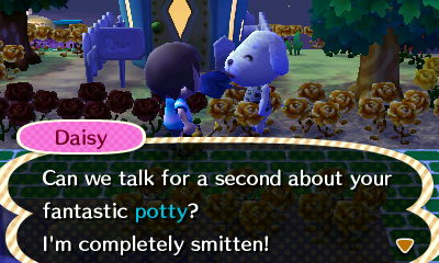 Daisy: Can we talk for a second about your fantastic potty? I'm completely smitten!