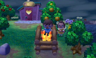 Dancing on a fire pit.