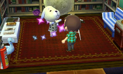 Daisy flips as she takes her medicine.