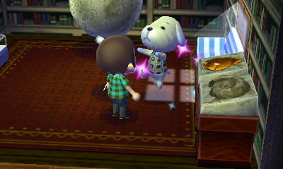 Daisy takes her medicine.