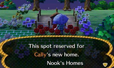 This spot reserved for Cally's new home. -Nook's Homes