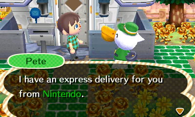 Pete: I have an express delivery for you from Nintendo.