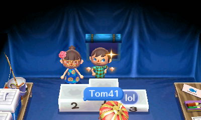 Me behind the podium, pretending that I won.