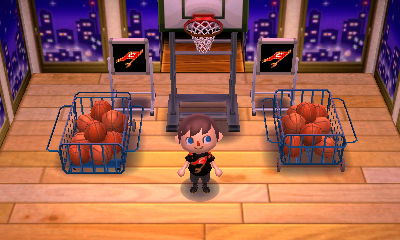 My basketball room.