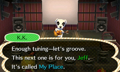 K.K.: Enough tuning--let's groove. This next one is for you, Jeff. It's called My Place.