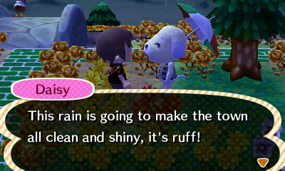 Daisy: This rain is going to make the town all clean and shiny, it's ruff!