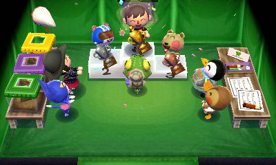 Me celebrating a win in the Bug-Off competition.