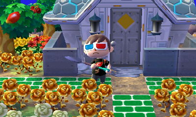 Me wearing some 3D glasses.