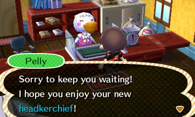 Pelly: Sorry to keep you waiting! I hope you enjoy your new headkerchief!