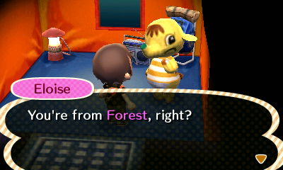 Eloise: You're from Forest, right?