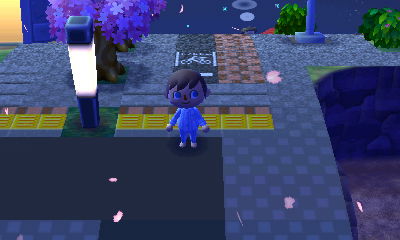 Modern streetlight as seen in a dream town.