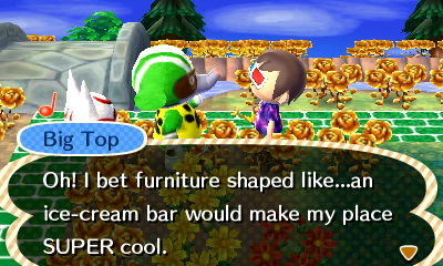 Big Top: I bet furniture shaped like...an ice cream bar would make my place SUPER cool.