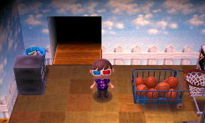 Music-room floor and backyard fence.