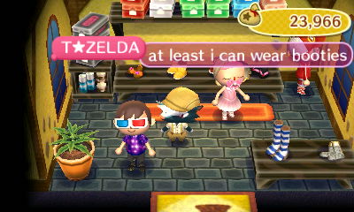 T Zelda: at least i can wear booties.