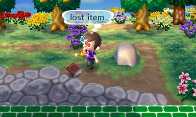 Finding a lost item at the event plaza.