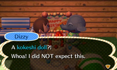 Dizzy: A kokeshi doll?! Whoa! I did NOT expect this.