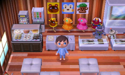 Animal Crossing patterns in the Nintendo of Korea dream town.