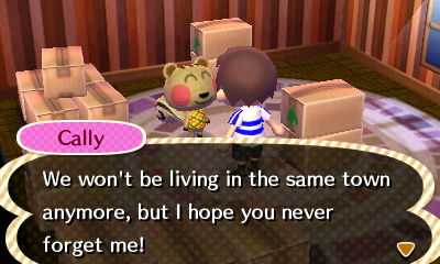 Cally: We won't be living in the same town anymore, but I hope you never forget me!