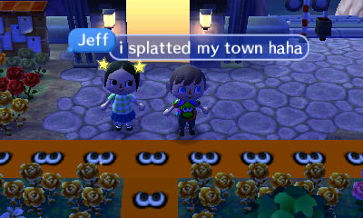 Meli comes over and gets to see my Splatoon paths.