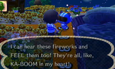 Agent S: I can hear these fireworks and FEEL them too! They're all, like, KA-BOOM in my heart!