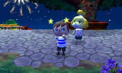 Wearing a star bopper I got from Isabelle.