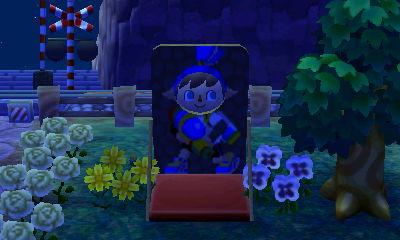 Male inkling faceboard standee.