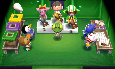 The winners podium at the Bug-Off ceremony.