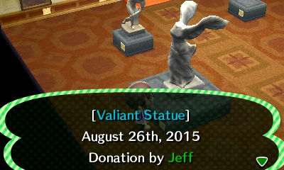 Valiant Statue - August 26th, 2015 - Donation by Jeff