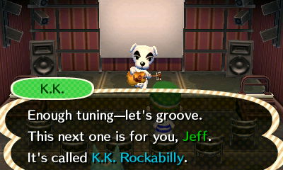 K.K.: Enough tuning--let's groove. This next one is for you, Jeff. It's called K.K. Rockabilly.