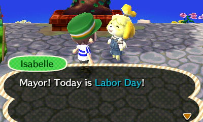 Isabelle: Mayor! Today is Labor Day!