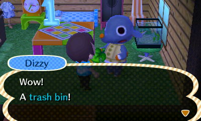 Dizzy: Wow! A trash bin!