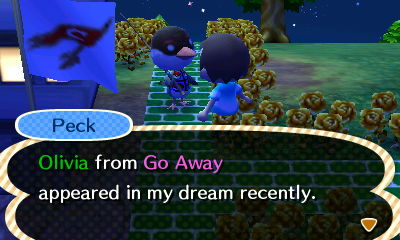 Peck: Olivia from Go Away appeared in my dream recently.