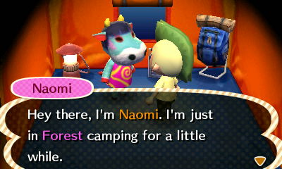 Naomi: Hey there, I'm Naomi. I'm just in Forest camping for a little while.