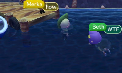 Me after glitching off the dock and into the ocean.