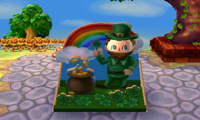 Leprechaun faceboard for Shamrock Day.