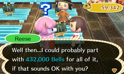 Reese: Well then...I could probably part with 432,000 bells for all of it, if that sounds OK with you?