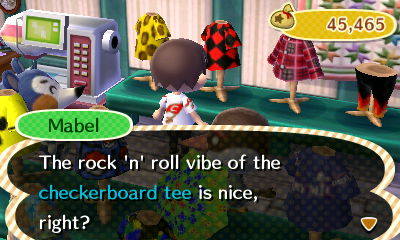 Mabel: The rock 'n' roll vibe of the checkerboard tee is nice, right?