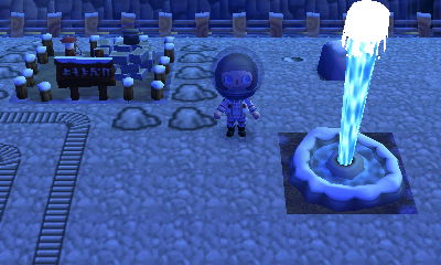 Landing pad and a geyser in Fishburg.